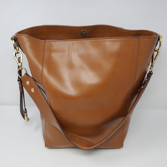 G.I.L.I Genuine Leather Satchal in Tan - Picture 1 of 16